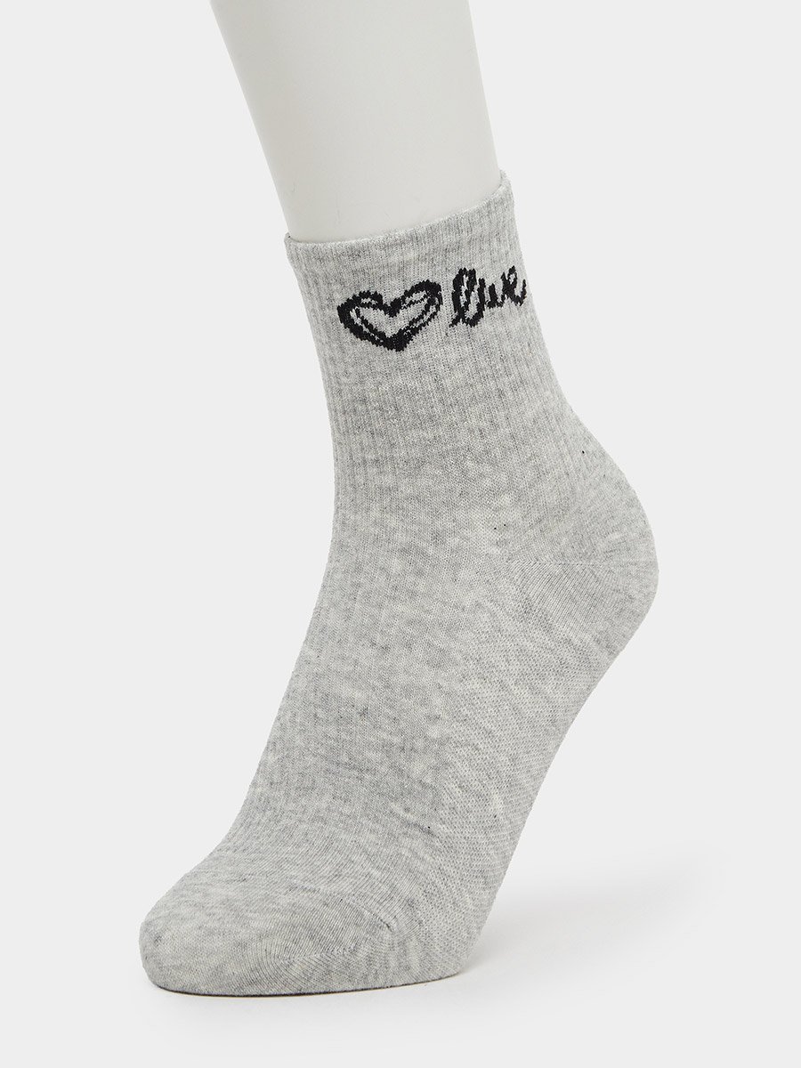 Pack of 3 - Heart Print Ankle Socks