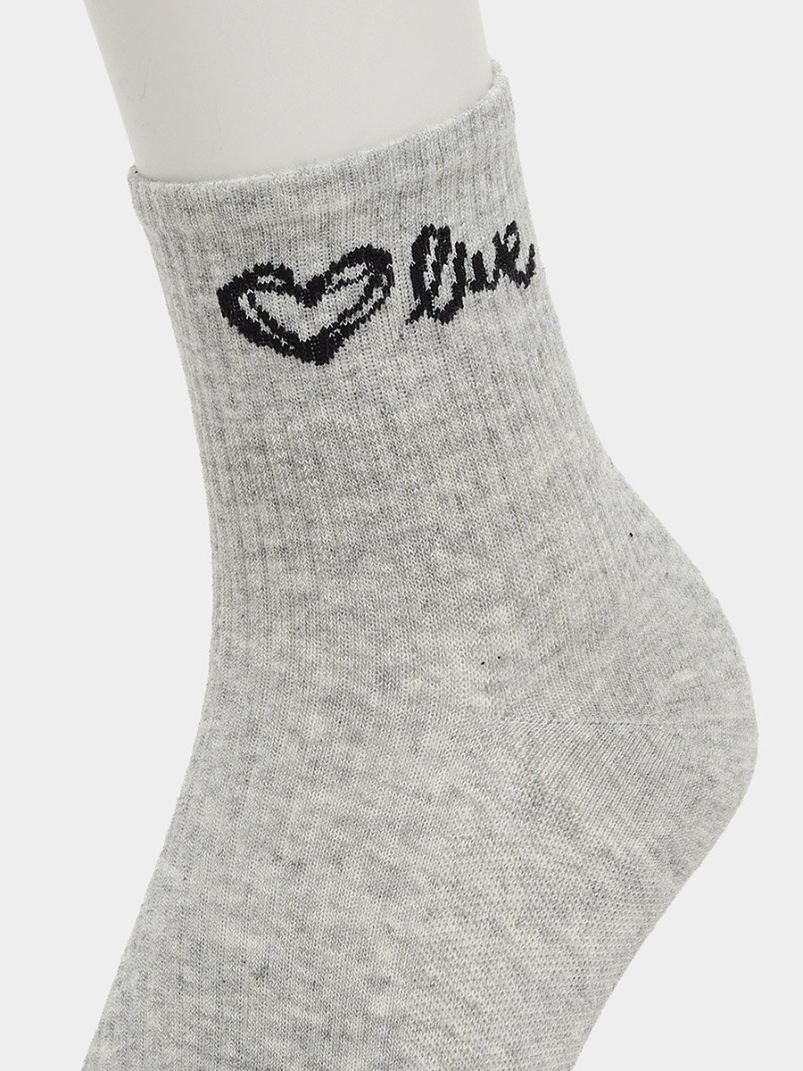 Pack of 3 - Heart Print Ankle Socks