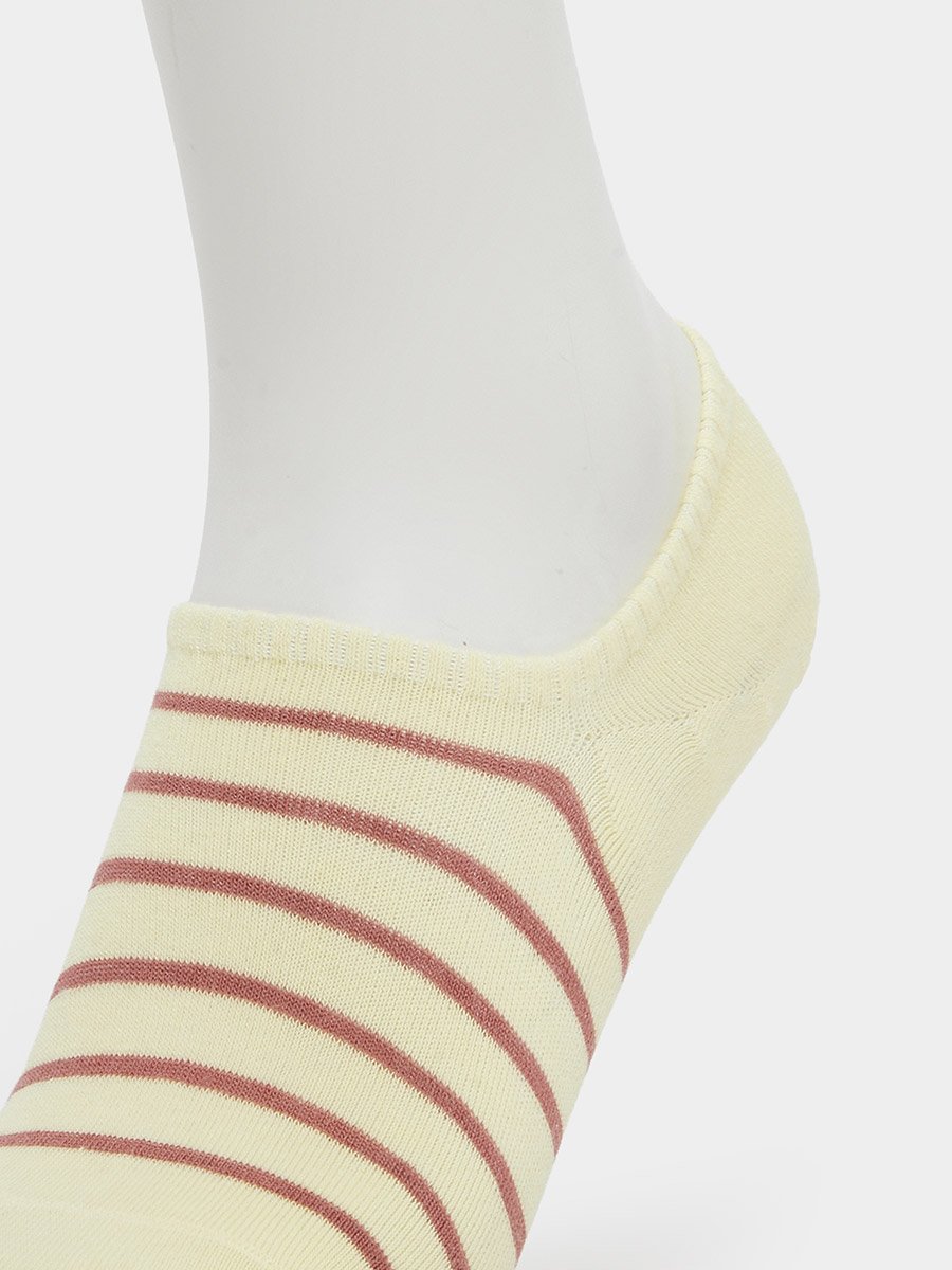 Pack of 3 - Floral and Bow Print No Show Socks