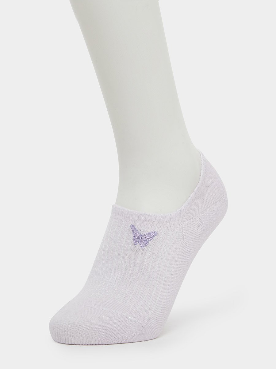 Pack of 3 - Butterfly Print No Show Socks