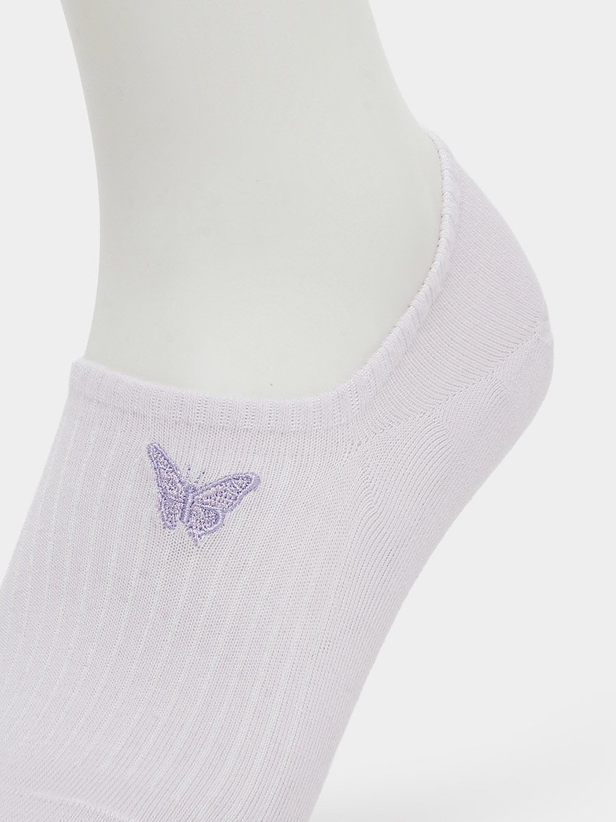 Pack of 3 - Butterfly Print No Show Socks