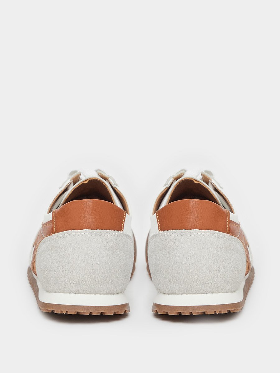 Women Brown Retro-Style Sneakers