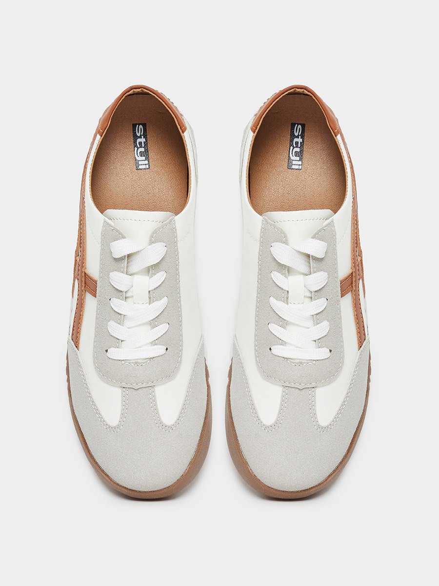 Women Brown Retro-Style Sneakers