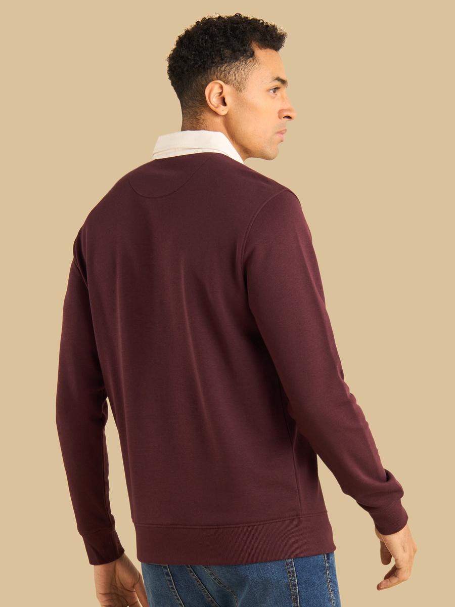 Regular Fit Collared Sweatshirt