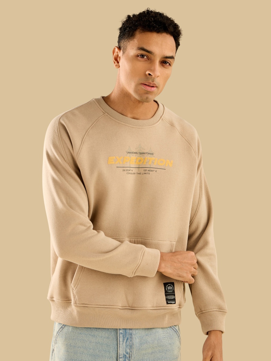 Printed Raglan Sleeve Sweatshirt