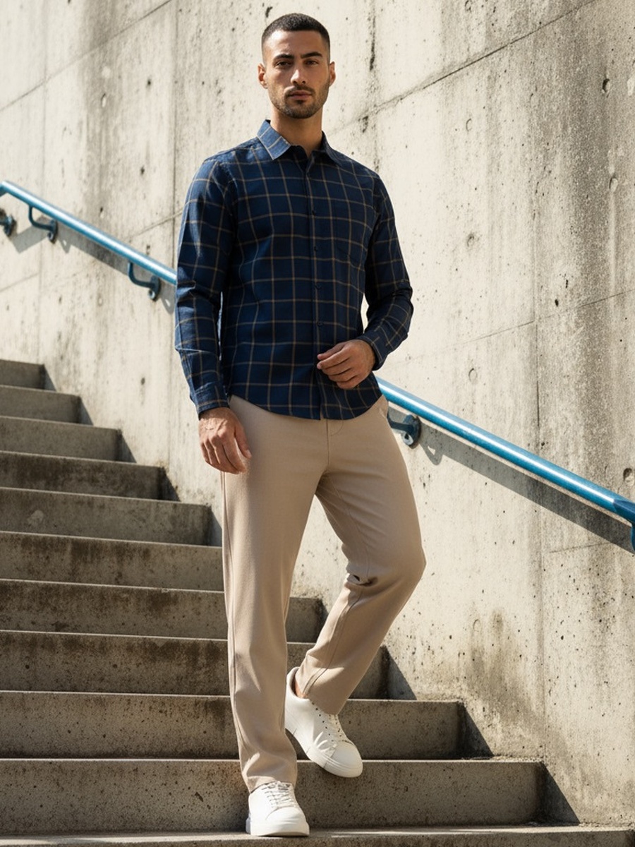 Checked Non Stretchable Flannel Shirt