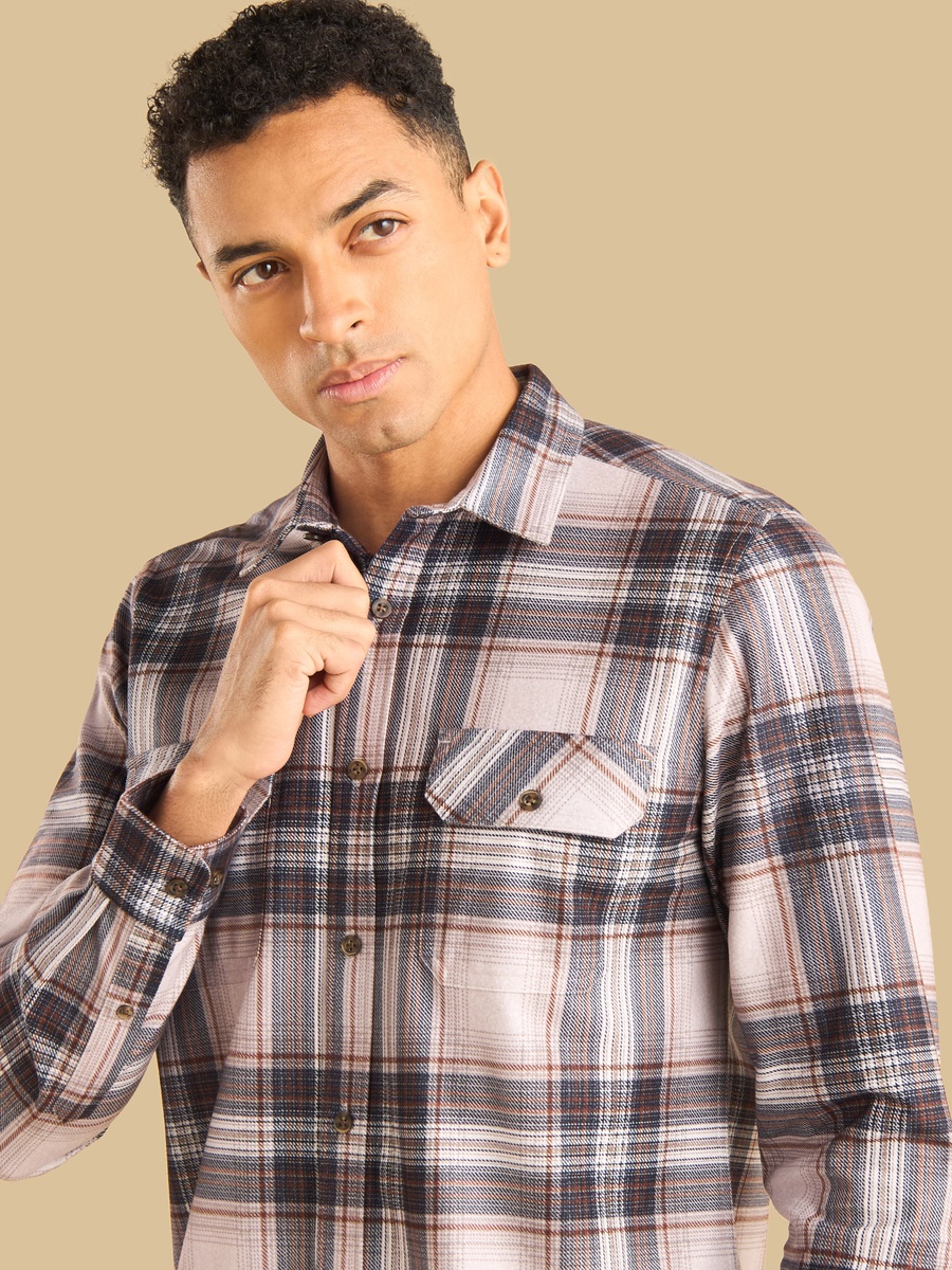 Checked Double Pocket Shirt