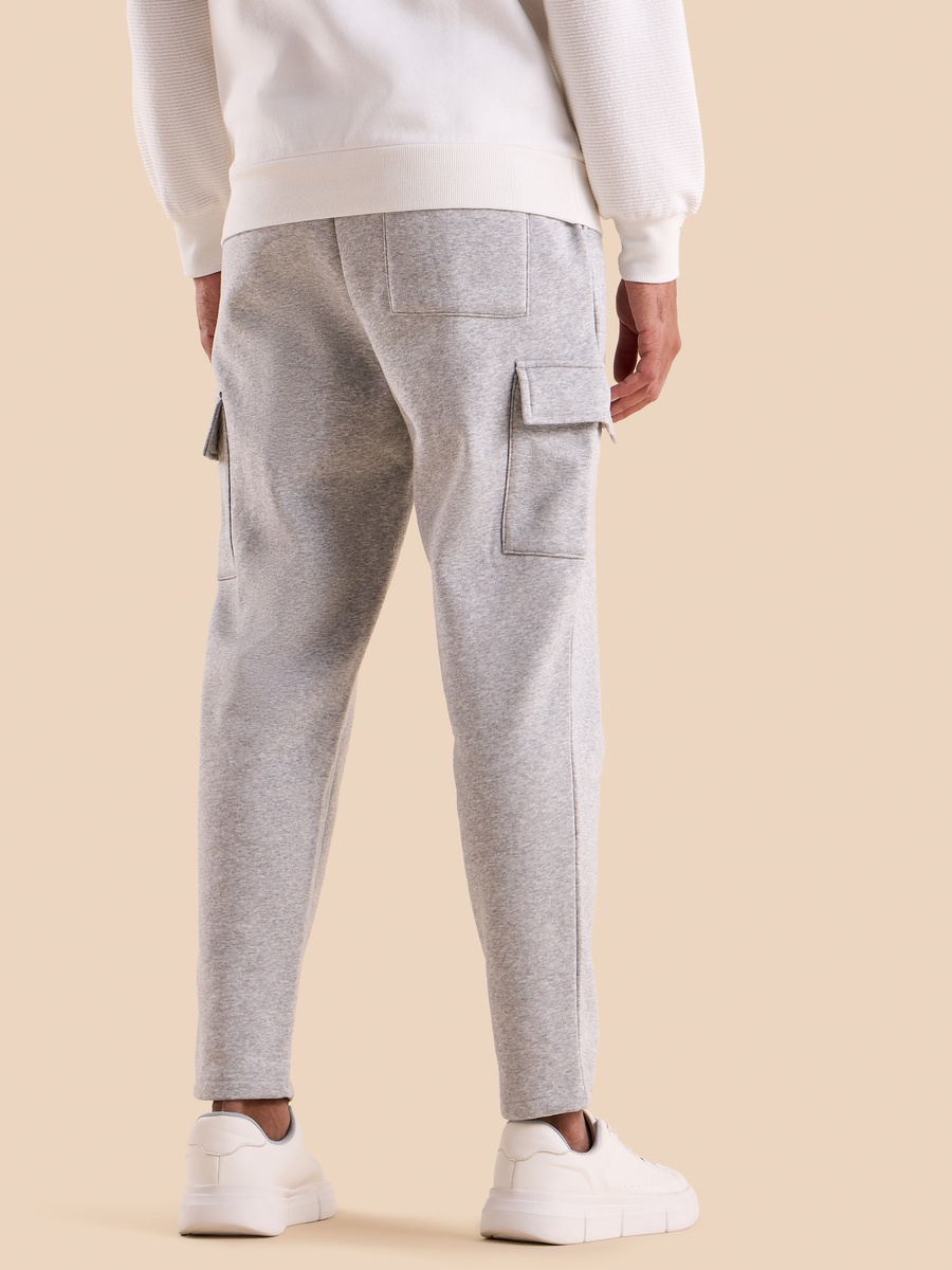 Fleece Cargo Joggers with Open Hem