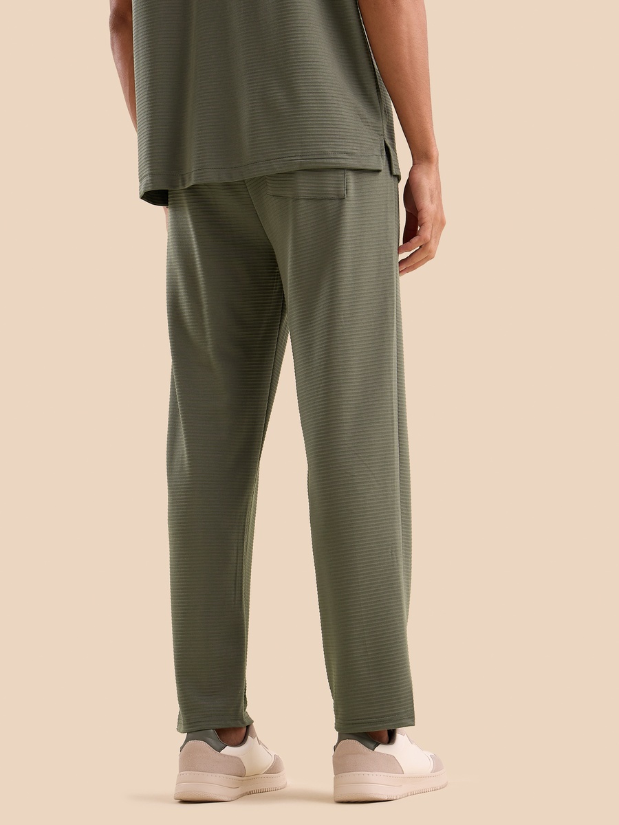 Textured Plisse Pants with Drawstring Closure