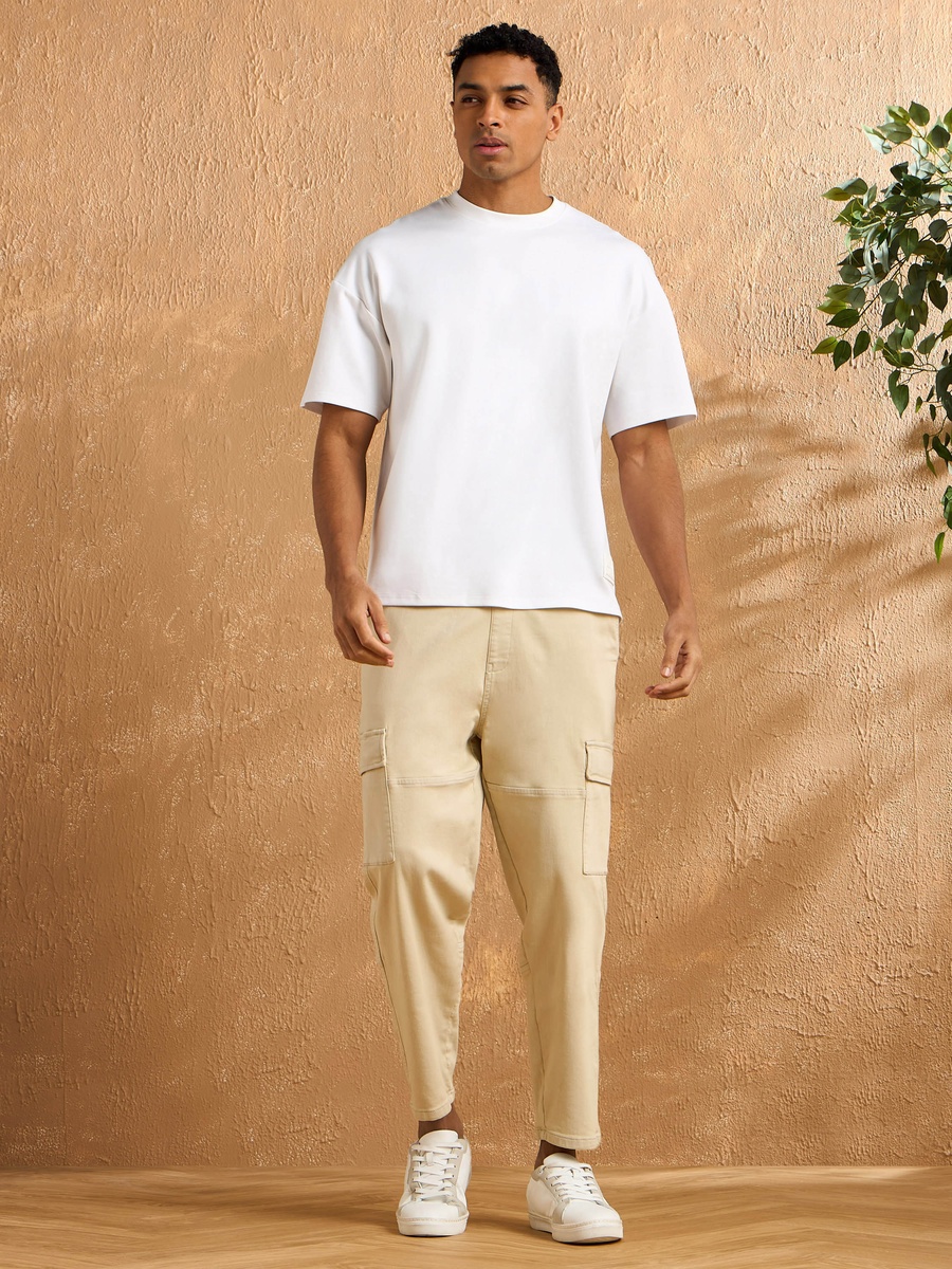 Plain Pull On Cargo Joggers