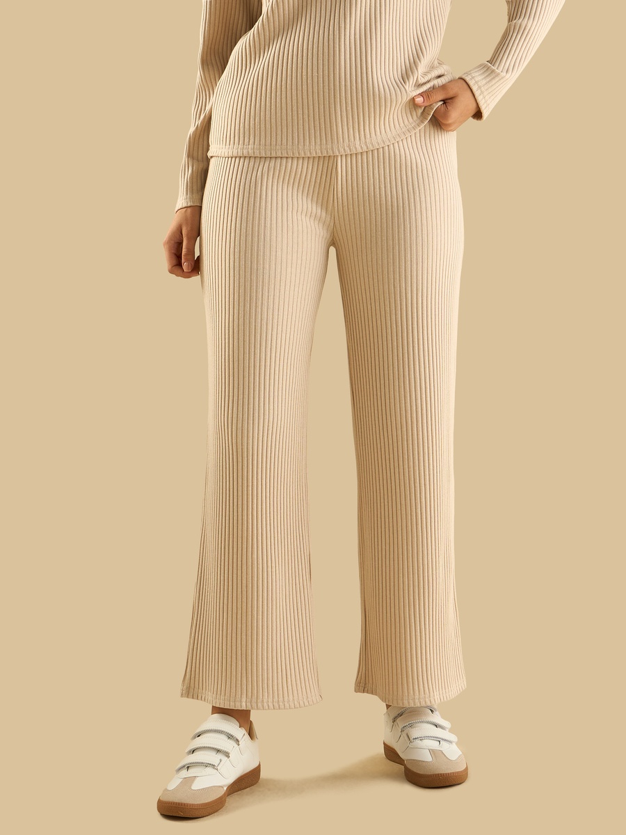 Ribbed Wide Leg Pants