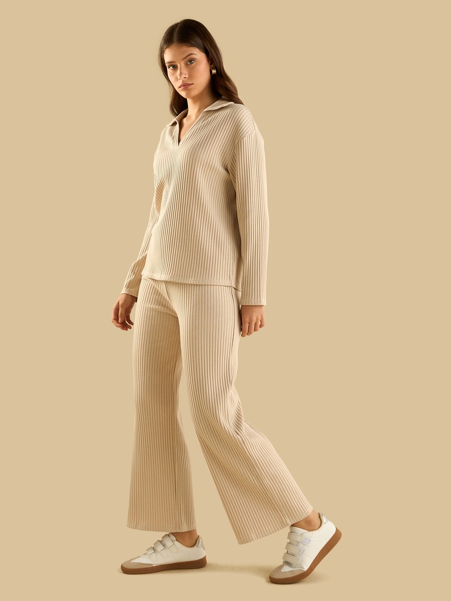 Ribbed Wide Leg Pants