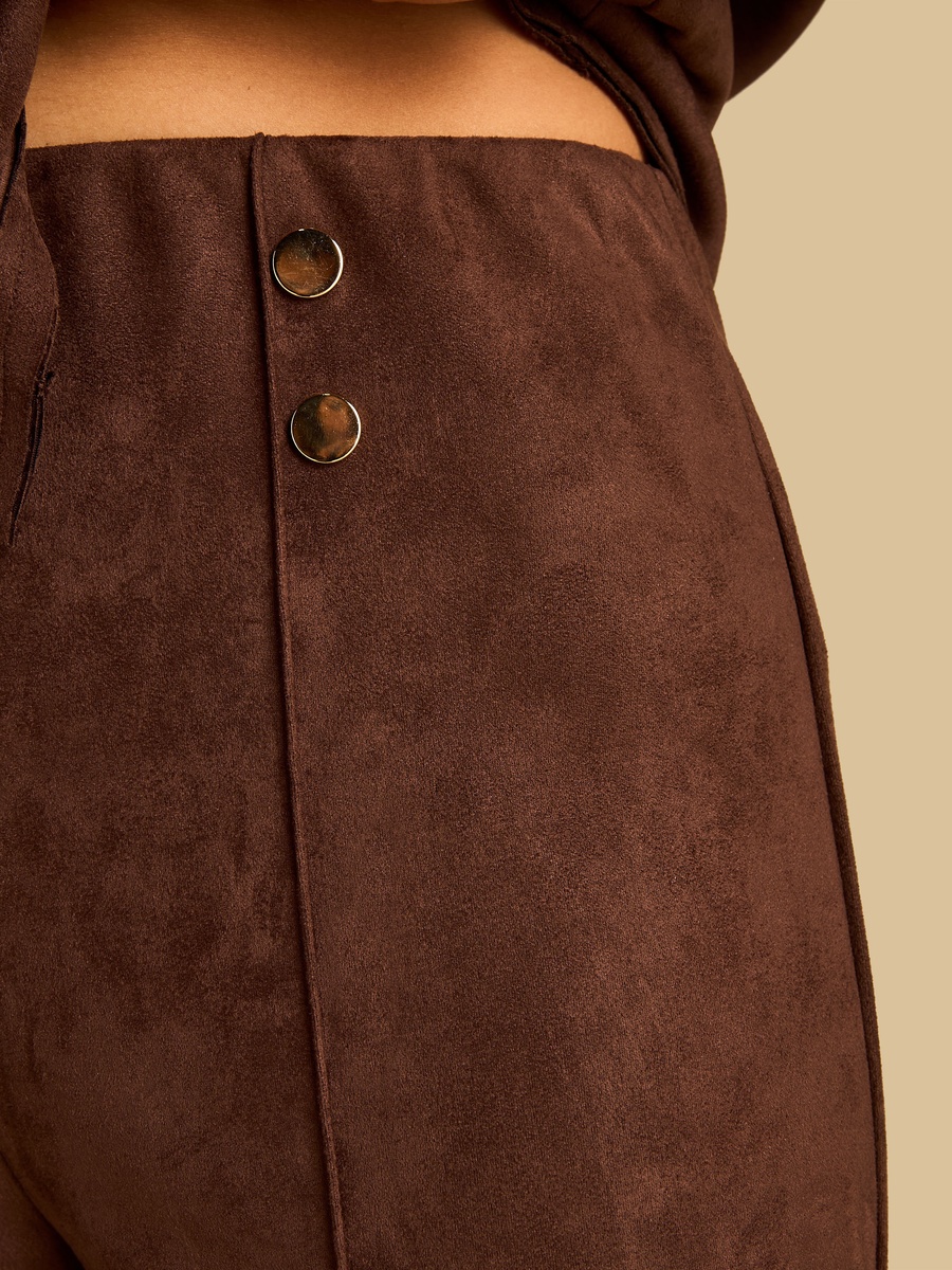 Suede Wide Leg Pants