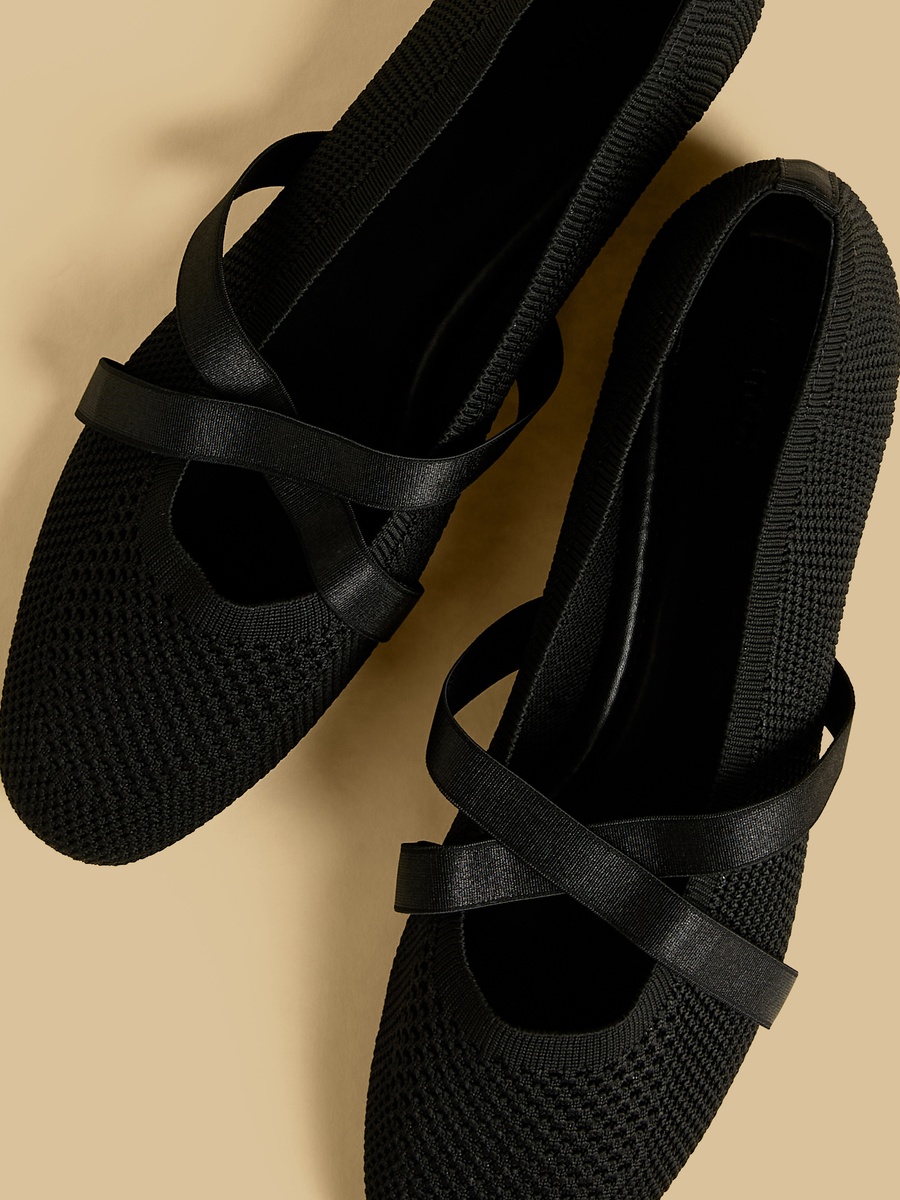 Cross Strap Ballerina Shoes
