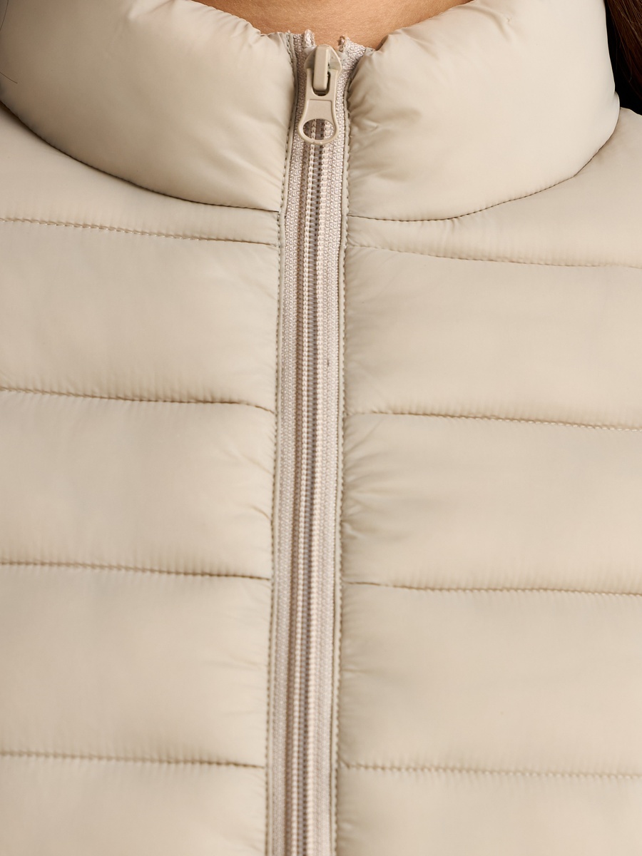 Quilted Zip Through Puffer Jacket
