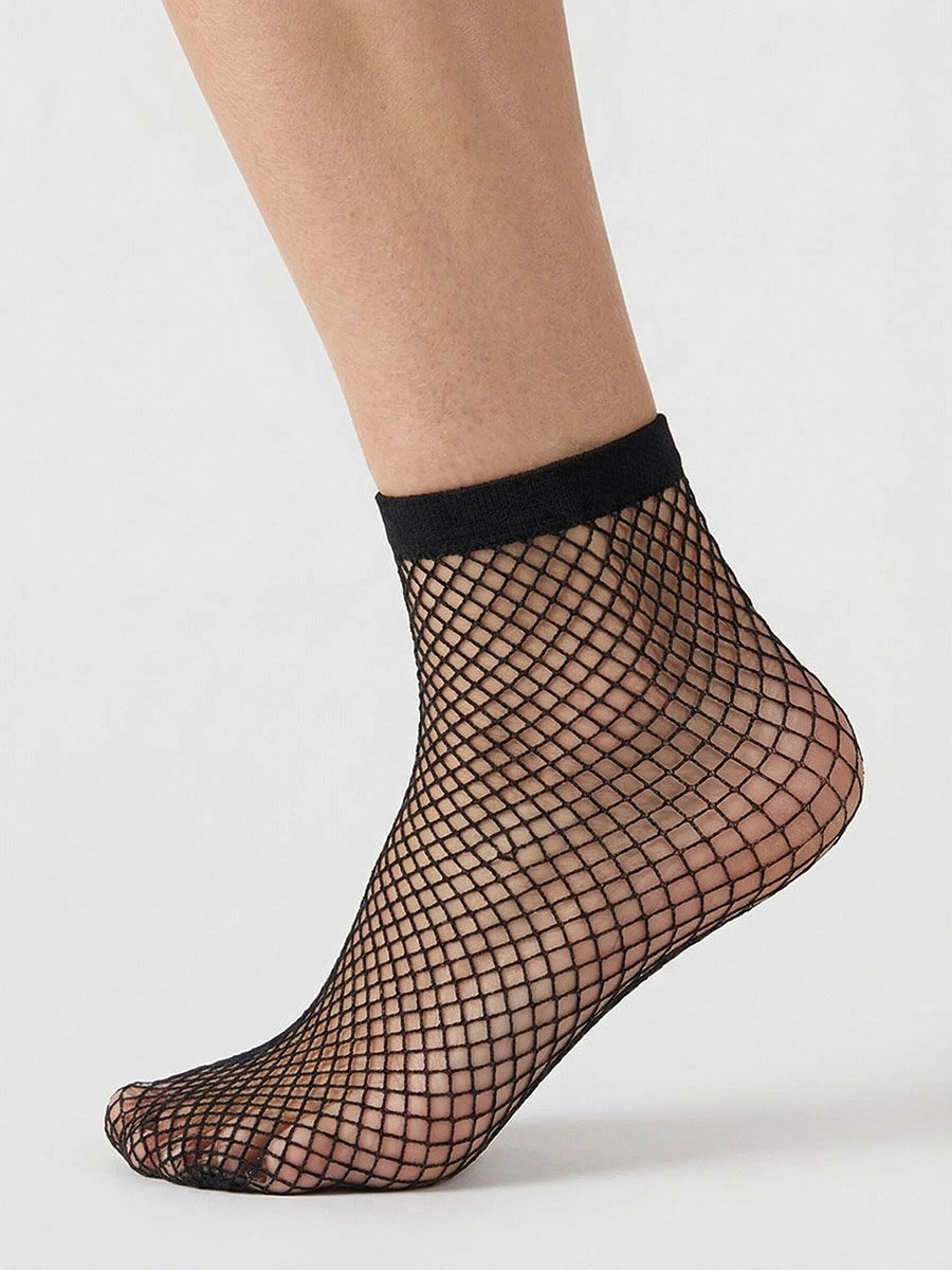 Pack of 2 - Ankle Fishnet Socks