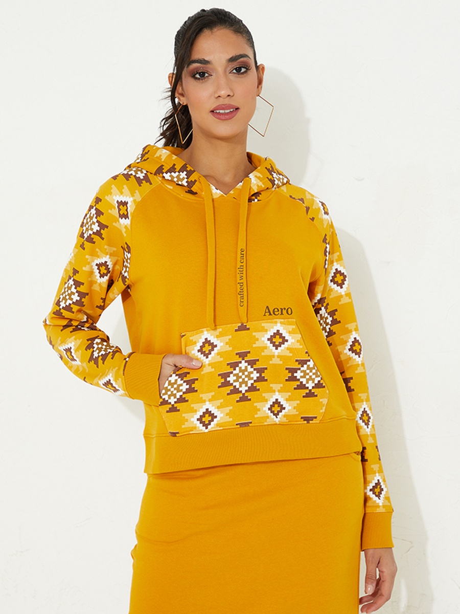 Geometric Print Hoodie