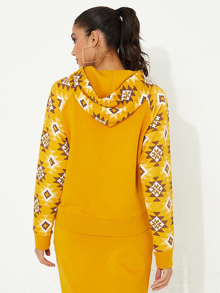 Geometric Print Hoodie