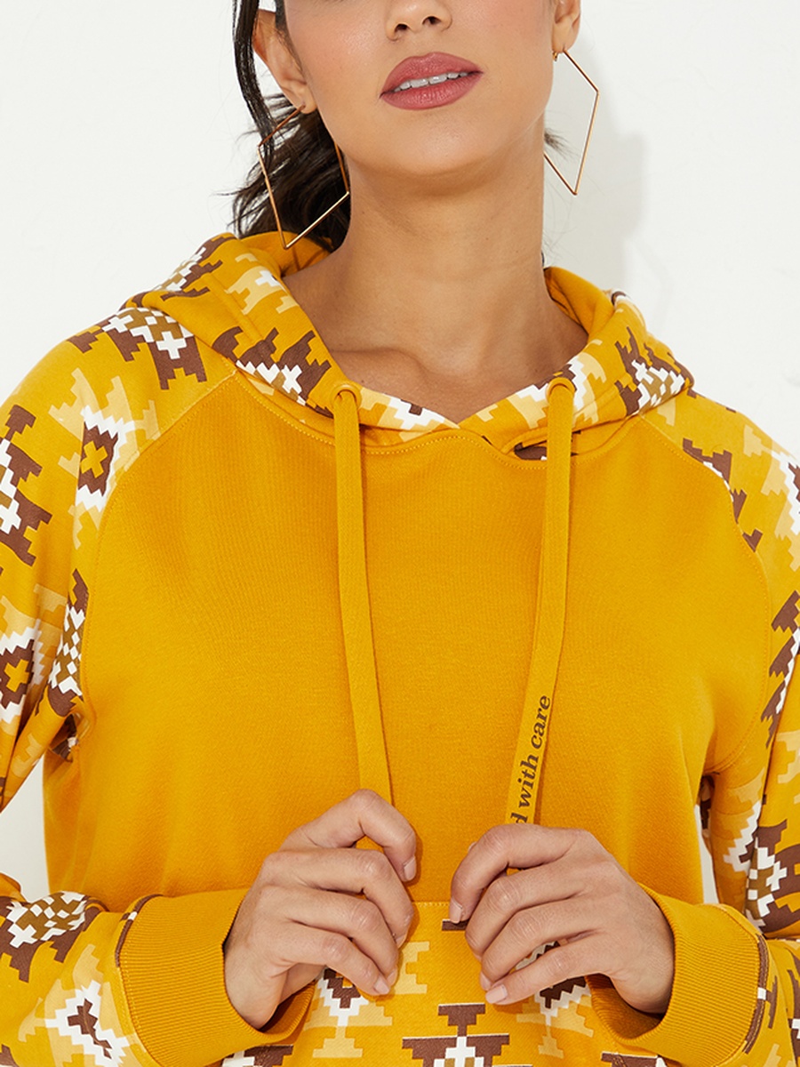 Geometric Print Hoodie