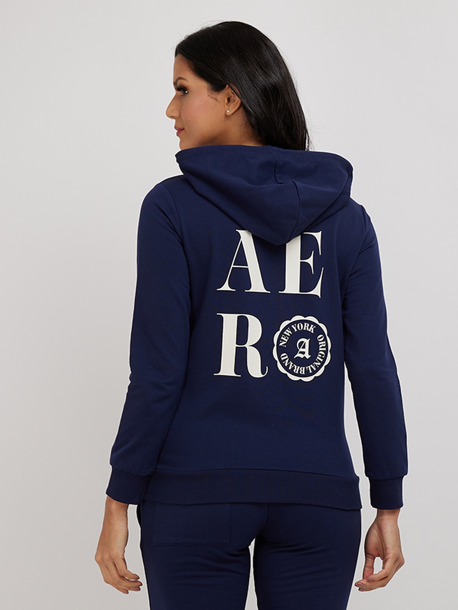 Printed Zip-Up Fleece Hoodie