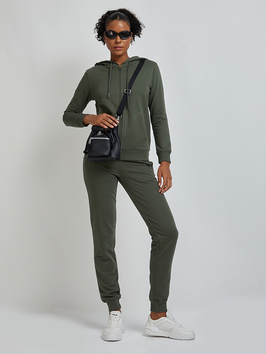 Plain Fleece Zip-Up Hoodie