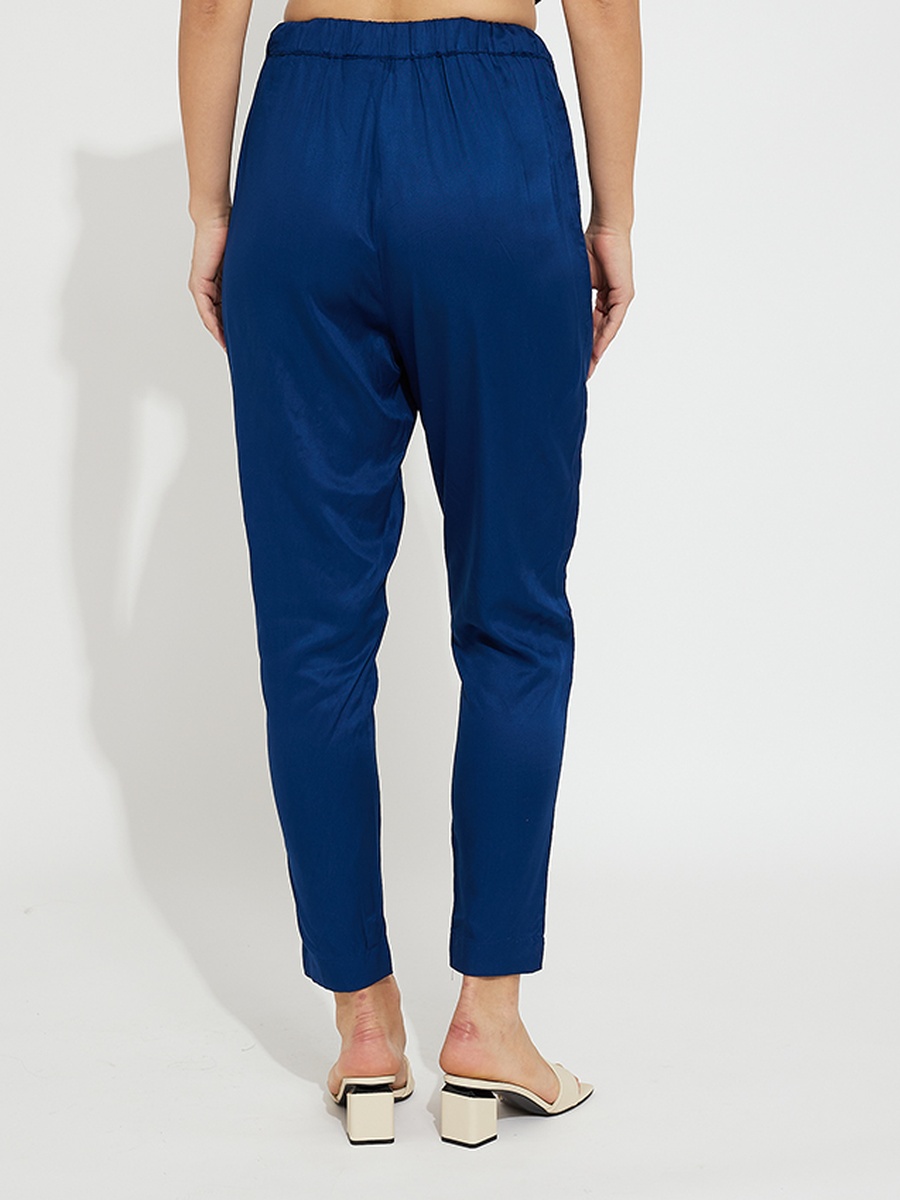 Plain Drawstring Waist Pants