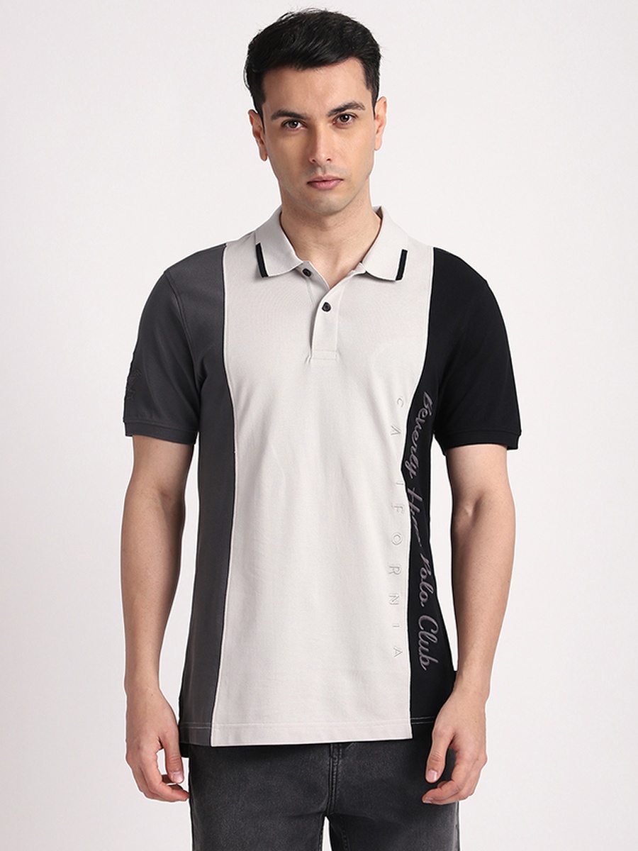 Color Block Short Sleeve Polo T-Shirt
