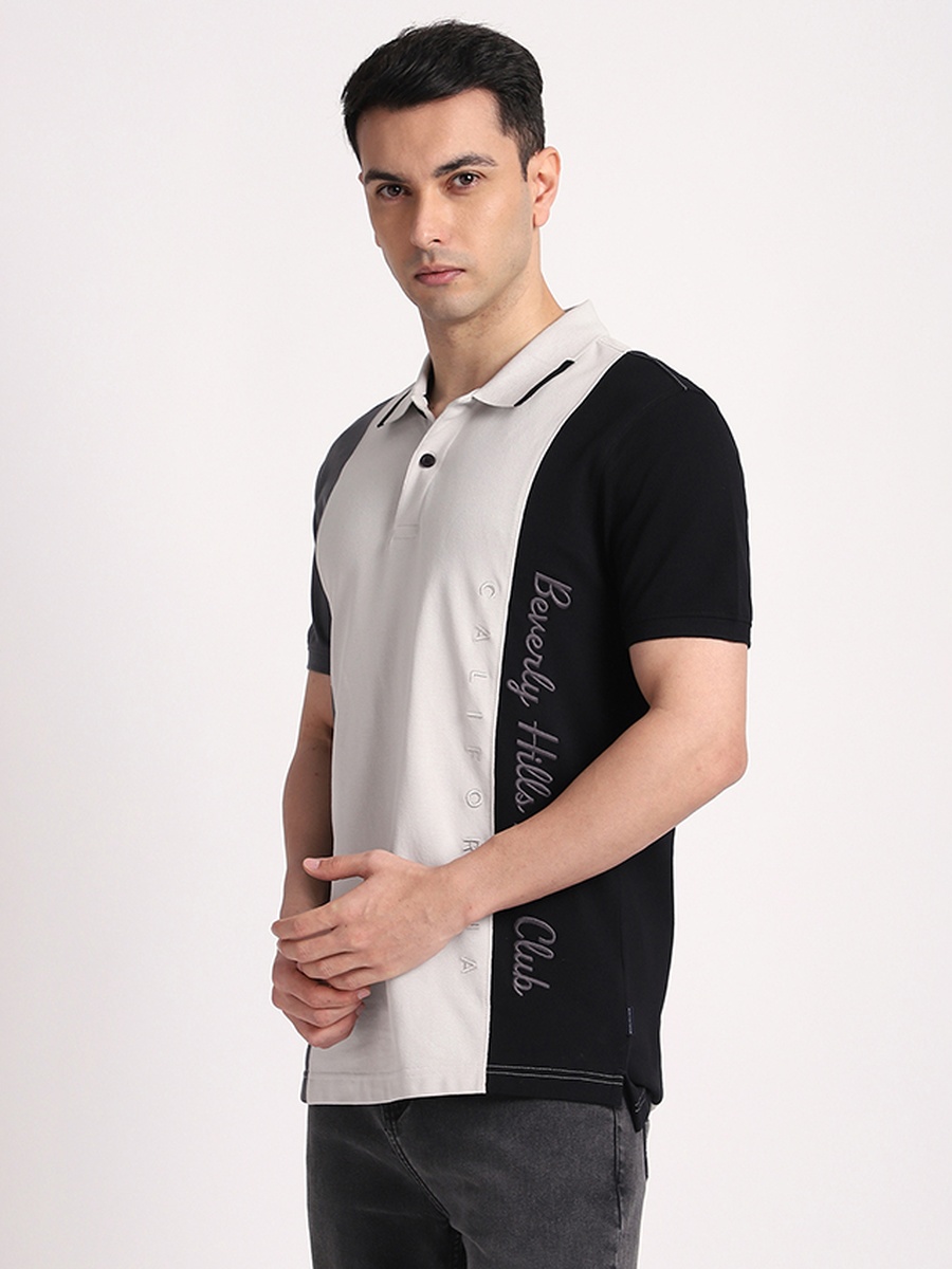 Color Block Short Sleeve Polo T-Shirt