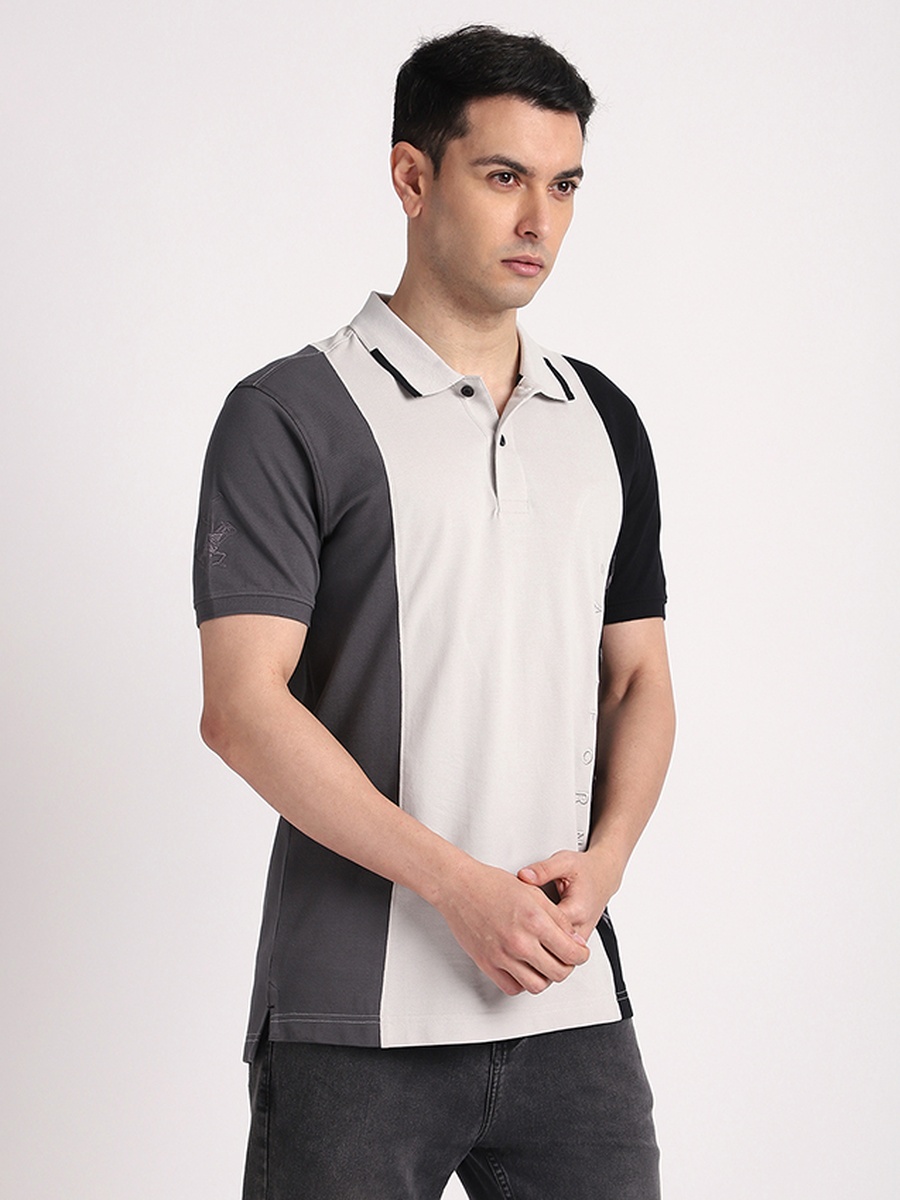 Color Block Short Sleeve Polo T-Shirt