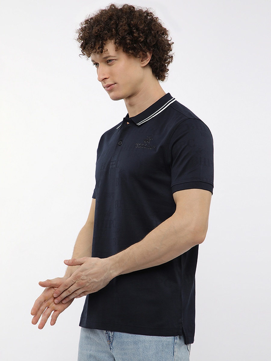 Logo Detail Tipped Polo T-Shirt