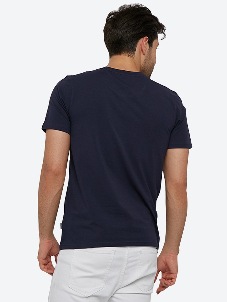 Logo Detail V Neck Short Sleeve T-Shirt