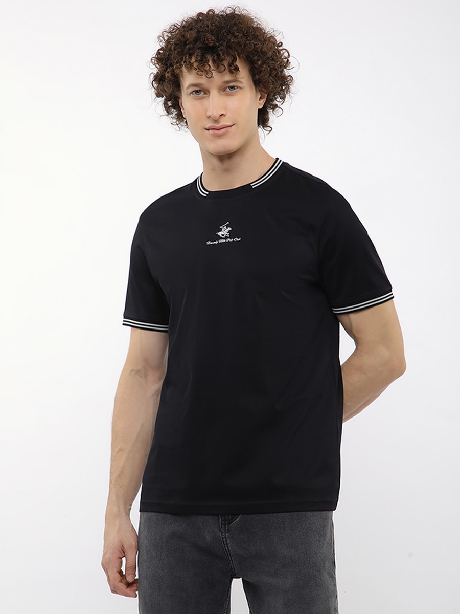 Logo Detail Tipped T-Shirt