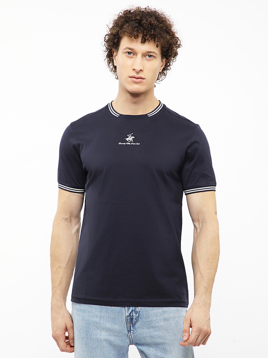 Logo Detail Tipped T-Shirt