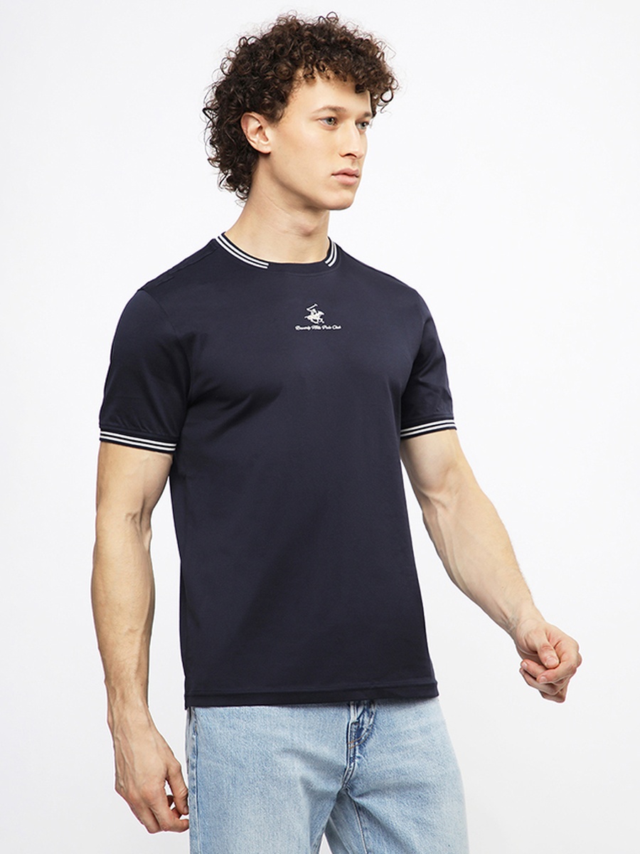Logo Detail Tipped T-Shirt