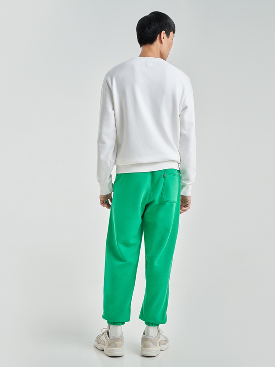 Plain Mid-Rise Drawstring Joggers