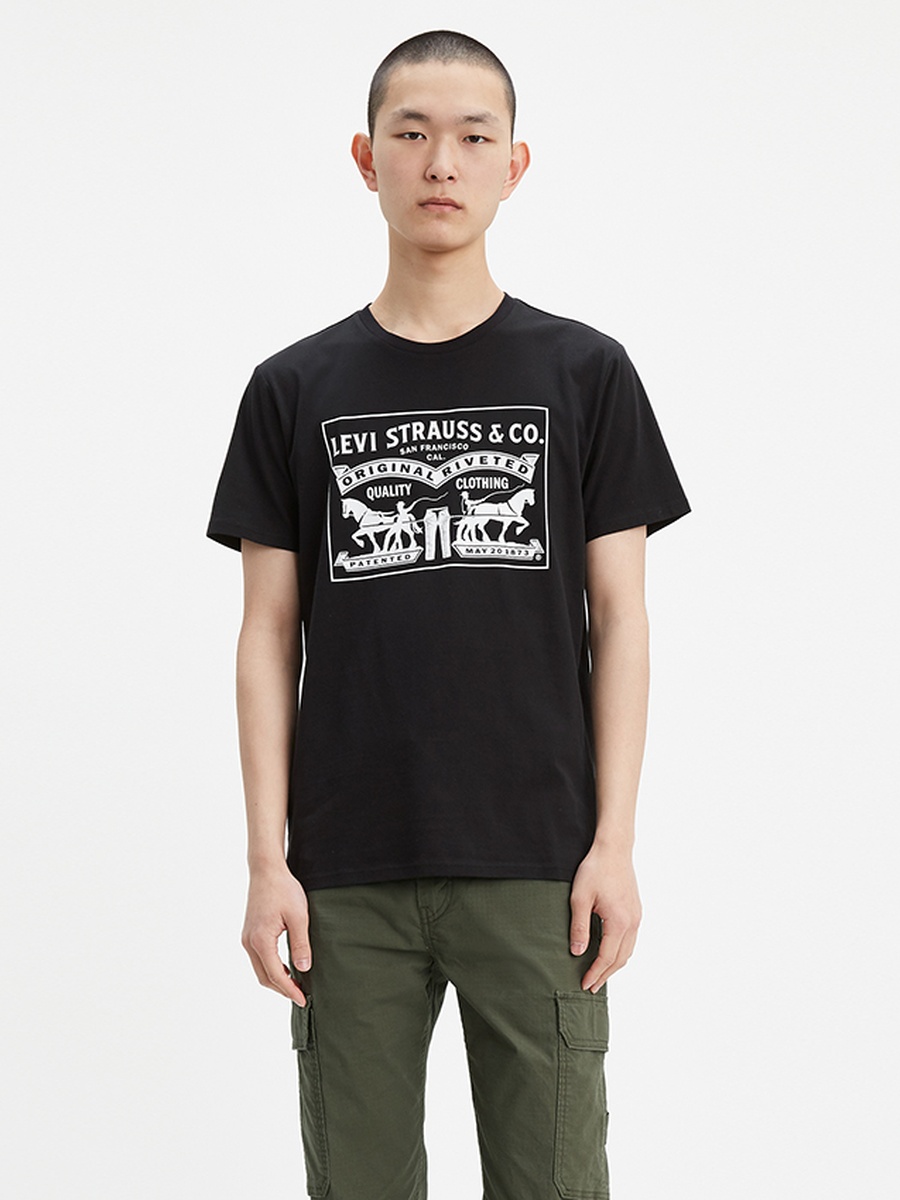 Men Two Horse Graphic T-Shirt