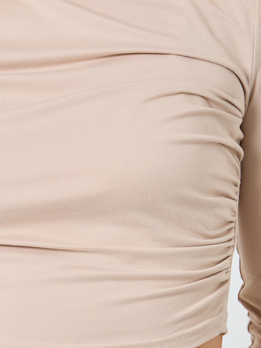 Women High Neck Crop Top and Split Hem Skirt Co-Ords