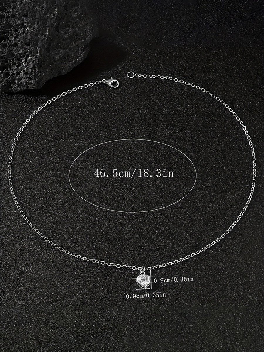 Silver Heart Pendant Necklace