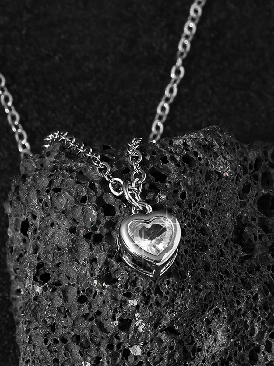 Silver Heart Pendant Necklace