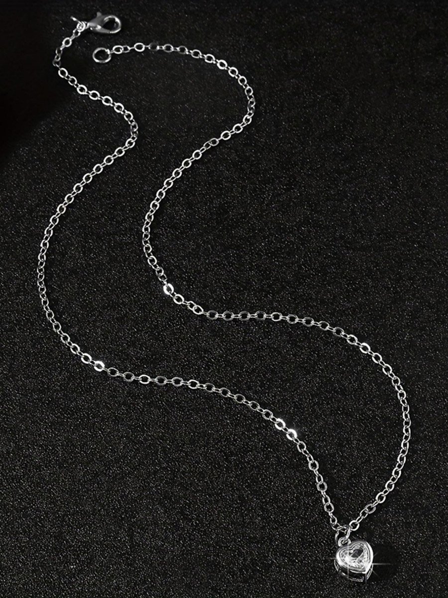Silver Heart Pendant Necklace