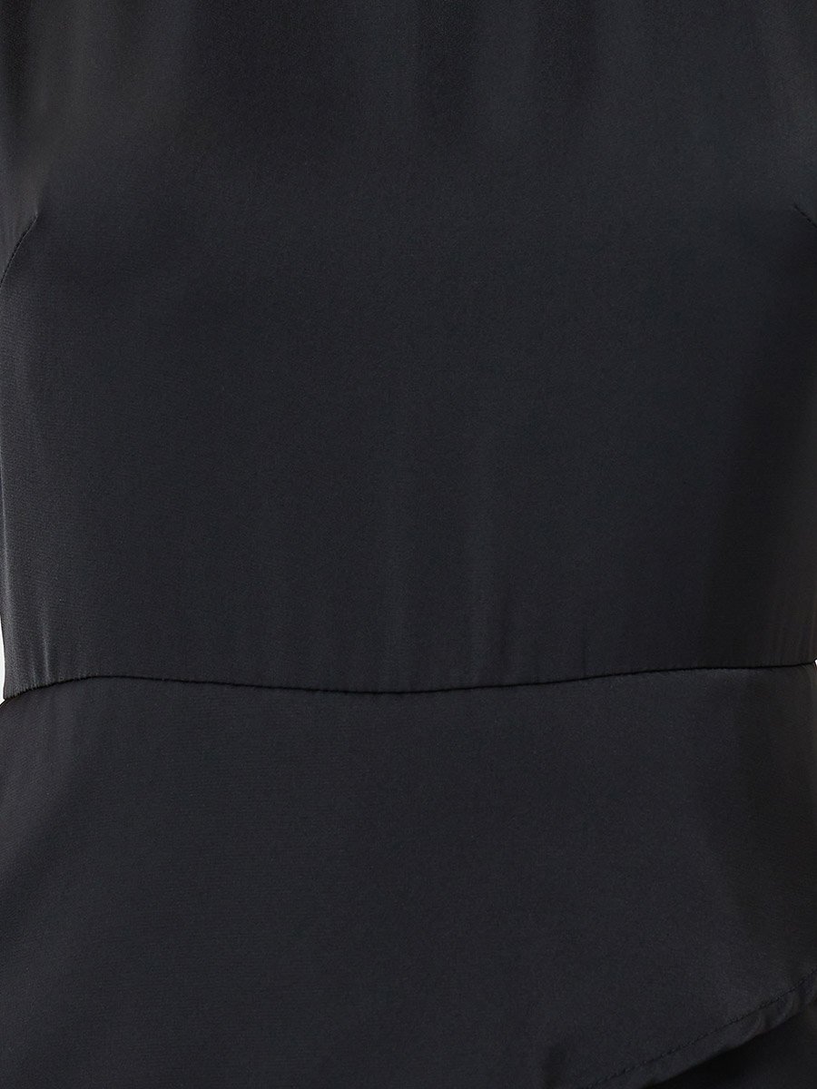 Women Solid Sleeveless Pleated Detail Midi Dress