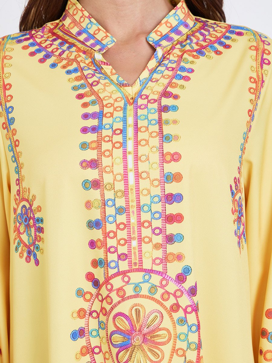 جلابية طويلة مطرزة