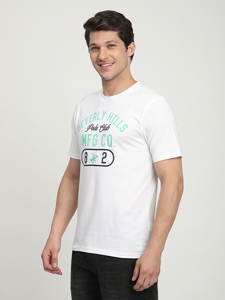 White Printed Short Sleeve T-Shirt