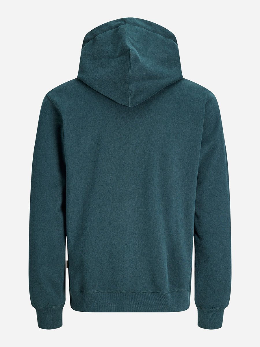 Teal Logo Embroidered Front Pocket Hoodie