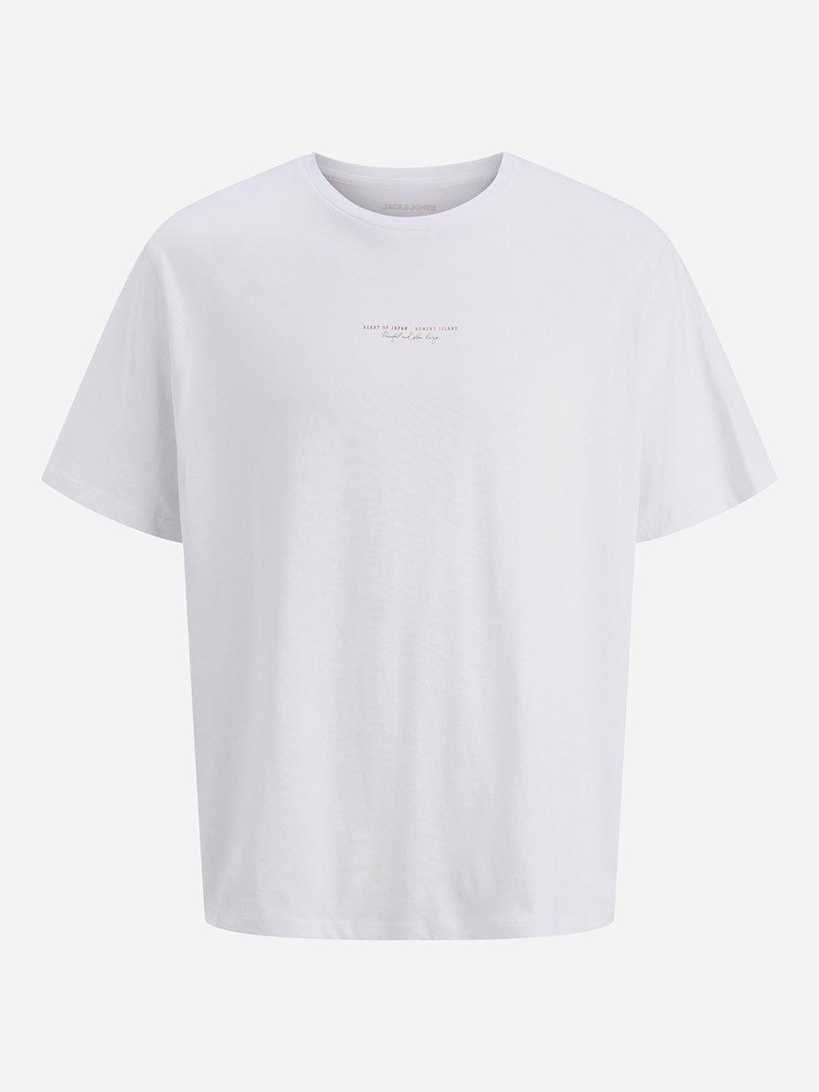 White Relaxed Fit Back Print T-Shirt