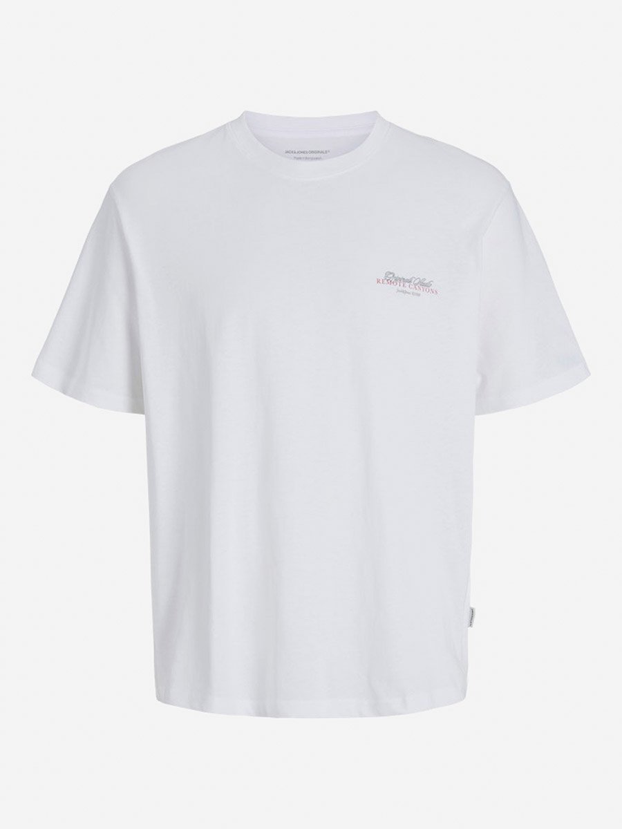 White Graphic Print Relaxed Fit T-Shirt