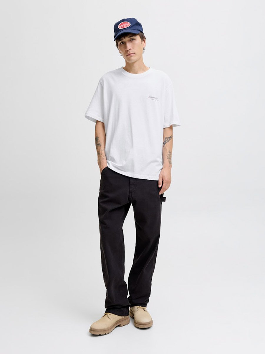 White Graphic Print Relaxed Fit T-Shirt