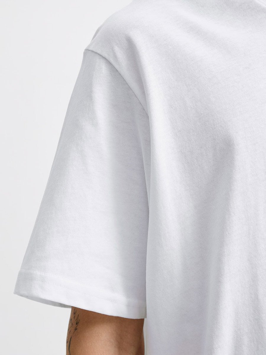 White Graphic Print Relaxed Fit T-Shirt