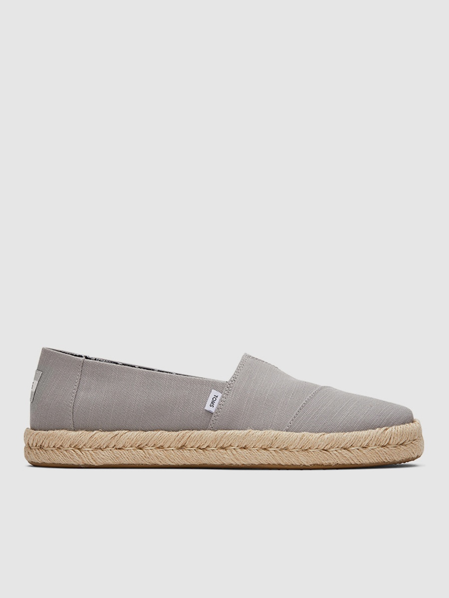 Men Grey Espadrille Slip-On Shoes
