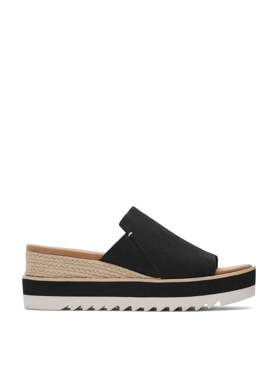 Black Espadrille Wedge Sandals